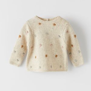 Zara kids Sweater with multicolored bobbles
